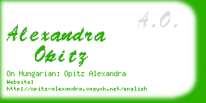 alexandra opitz business card